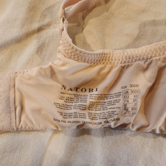NATORI PINK LACE 32DD PLUNGE BRA - Picture 1 of 3